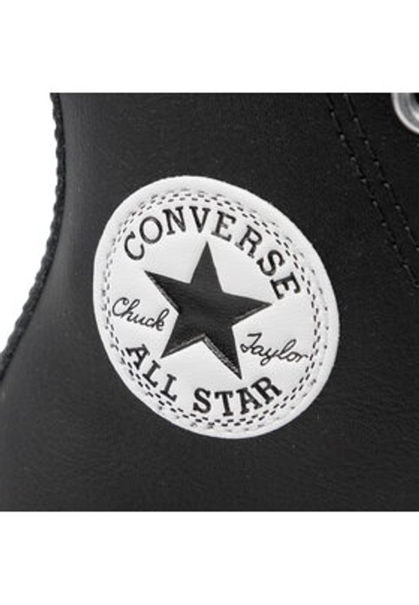 Converse Trampki Chuck Taylor All Star Lift Clean Hi 561675C Czarny. Kolor: czarny. Materiał: skóra