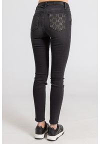 Karl Lagerfeld - KARL LAGERFELD Czarne jeansy damskie Skinny Denim, Rozmiar 26. Okazja: na co dzień. Kolor: czarny. Styl: casual #5