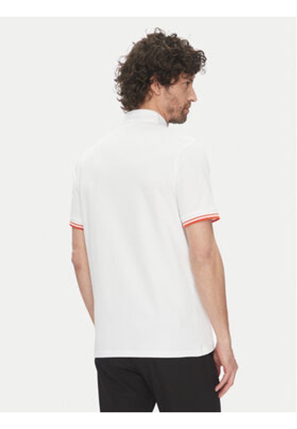 Karl Lagerfeld - KARL LAGERFELD Polo 745022 552232 Biały Regular Fit. Typ kołnierza: polo. Kolor: biały. Materiał: bawełna