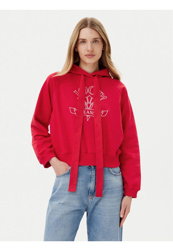 JOOP! Jeans Bluza Tinna 30046176 Czerwony Regular Fit. Kolor: czerwony. Materiał: bawełna