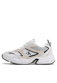 Calvin Klein Jeans Sneakersy Retro Tennis Su-Mesh YM0YM00589 Biały. Kolor: biały. Materiał: materiał