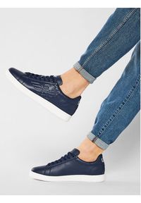 EA7 Emporio Armani Sneakersy Granatowy. Kolor: niebieski. Materiał: syntetyk, skóra #3