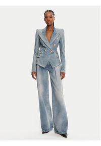 Balmain Jeansy DF0ML095DF17 Niebieski Loose Fit. Kolor: niebieski #4