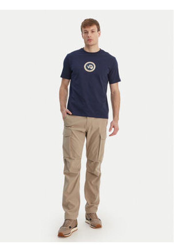Napapijri T-Shirt S-Phos NP0A4G5A Granatowy Relaxed Fit. Kolor: niebieski. Materiał: bawełna