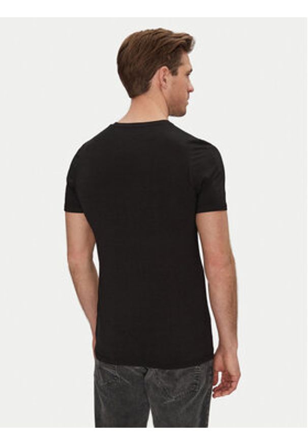 Resteröds Komplet t-shirtów 27040 2 Czarny Slim Fit. Kolor: czarny. Materiał: bawełna, wiskoza