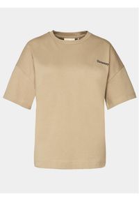 outhorn - Outhorn T-Shirt OTHAW23TTSHF0920 Beżowy Regular Fit. Kolor: beżowy. Materiał: bawełna #1