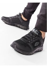 skechers - Skechers Sneakersy Knockhill 232001/BBK Czarny. Kolor: czarny. Materiał: materiał #2