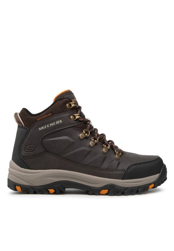 skechers - Skechers Trapery Daggett 204642/CHOC Brązowy. Kolor: brązowy. Materiał: skóra