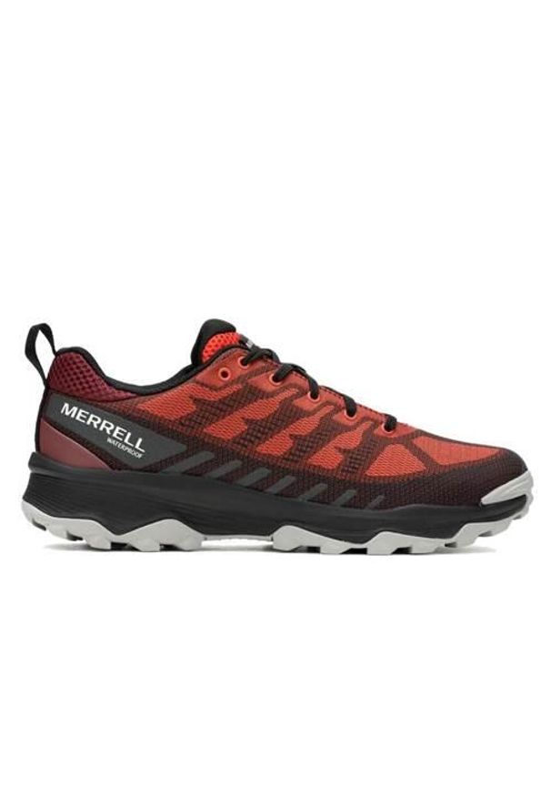 Buty trekkingowe męskie Merrell Speed Eco Wp. Kolor: czerwony, wielokolorowy. Materiał: syntetyk, materiał. Szerokość cholewki: normalna. Sport: turystyka piesza
