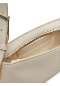 Calvin Klein Torebka Embossed Logo Shoulder Bag K60K612550 Écru. Materiał: skórzane