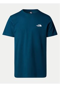 The North Face T-Shirt Simple Dome NF0A87NG Granatowy Regular Fit. Kolor: niebieski. Materiał: syntetyk, bawełna #5