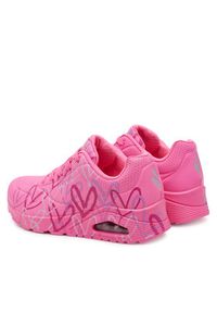 skechers - Skechers Sneakersy Uno - Spread the Love 155507/HTPK Różowy. Kolor: różowy. Materiał: skóra #4