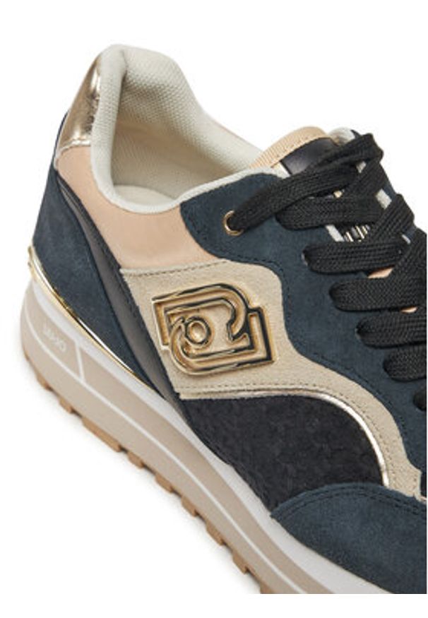 Liu Jo Sneakersy Maxi Wonder 73 BA5015 PX542 Czarny. Kolor: czarny. Materiał: skóra, zamsz