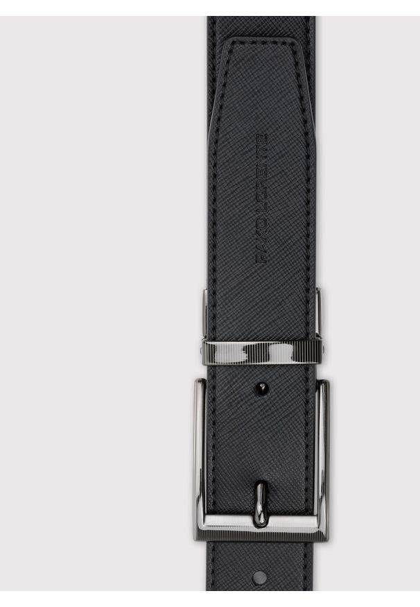 Pako Lorente - PAKO LORENTE - Dwustronny skórzany pasek męski. Materiał: skóra