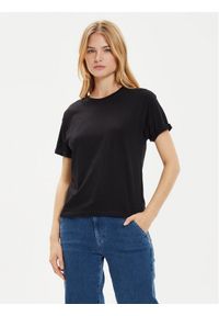 Brave Soul T-Shirt LTS-149AMBER1 Czarny Straight Fit. Kolor: czarny. Materiał: bawełna #1