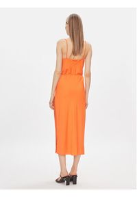 Calvin Klein Sukienka letnia K20K206776 Pomarańczowy Regular Fit. Kolor: pomarańczowy. Materiał: syntetyk. Sezon: lato #8
