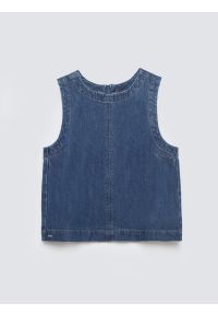 Big-Star - Bluzka damska jeansowa na ramiączkach niebieska Millana 387. Kolor: niebieski. Materiał: jeans. Długość rękawa: na ramiączkach. Styl: klasyczny #2