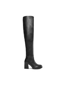 Pinko - PINKO Kozaki Dussek Stivale AI 23-24 BLKS1 102336 A1D9 Czarny. Kolor: czarny. Materiał: skóra