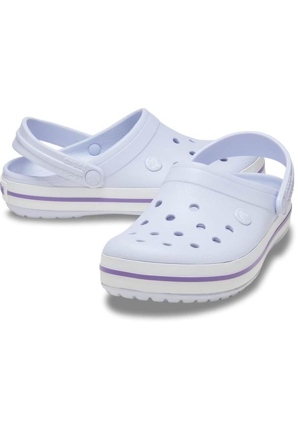 Chodaki Crocs Crocband. Kolor: biały, fioletowy, wielokolorowy. Materiał: syntetyk, materiał