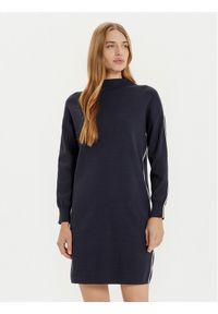 Tatuum Sukienka dzianinowa Cora T2420.198B Granatowy Relaxed Fit. Kolor: niebieski. Materiał: syntetyk, wiskoza #1