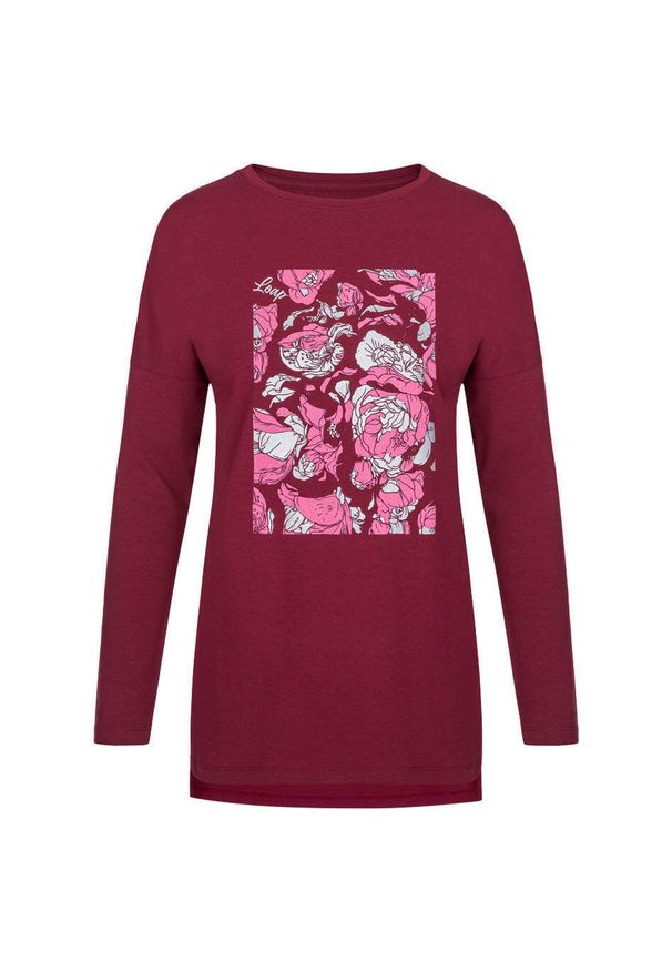 ZEAGLE - Glemo Damska koszulka Abrisima L – kwiatowy wzór, długi rękaw. Okazja: na co dzień. Kolor: różowy. Długość rękawa: długi rękaw. Długość: długie. Wzór: kwiaty. Styl: casual