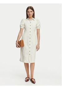 French Connection Sukienka jeansowa 71SZN Biały Regular Fit. Kolor: biały. Materiał: bawełna #5