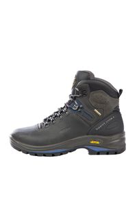 Buty męskie trekking Grisport Grigio Dakar Trekking. Wysokość cholewki: za kostkę. Zapięcie: sznurówki. Kolor: czarny, wielokolorowy. Materiał: skóra, materiał. Szerokość cholewki: normalna. Sport: turystyka piesza