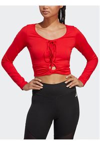 Adidas - adidas Bluzka Training Dance Long-Sleeve Top HS2328 Czerwony Slim Fit. Kolor: czerwony. Materiał: syntetyk. Długość rękawa: długi rękaw #6