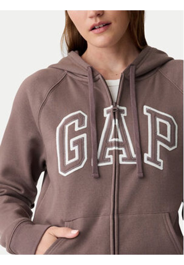 GAP - Gap Bluza 463503-49 Brązowy Regular Fit. Kolor: brązowy. Materiał: bawełna