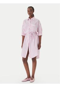 JOOP! Jeans Sukienka koszulowa Dua 30102576 Różowy Regular Fit. Kolor: różowy. Materiał: bawełna. Typ sukienki: koszulowe #1