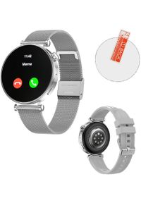 Hoco - Smartwatch zegarek damski HK-41 srebrny AMOLED. Rodzaj zegarka: smartwatch. Kolor: srebrny