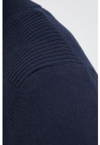BOSS - Boss - Sweter z domieszką wełny. Okazja: na co dzień. Kolor: niebieski. Materiał: wełna. Długość rękawa: długi rękaw. Długość: krótkie. Styl: casual #6