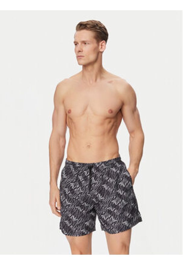 Emporio Armani Szorty kąpielowe EM000688 AF20442 FC026 Czarny Regular Fit. Kolor: czarny. Materiał: syntetyk