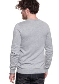 Wrangler - MĘSKI SWETER WRANGLER CREW KNIT MID GREY MEL W8A0PDX37. Kolor: szary