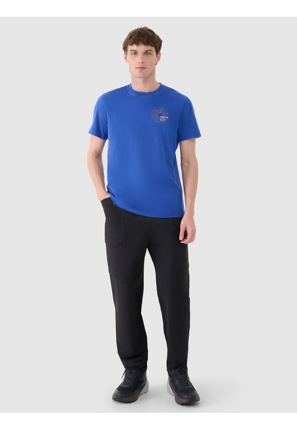 4f - 4F Spodnie casualowe męskie - czarne XXL. Okazja: na co dzień. Kolor: czarny. Materiał: materiał, tkanina, syntetyk, elastan. Wzór: jednolity. Styl: casual