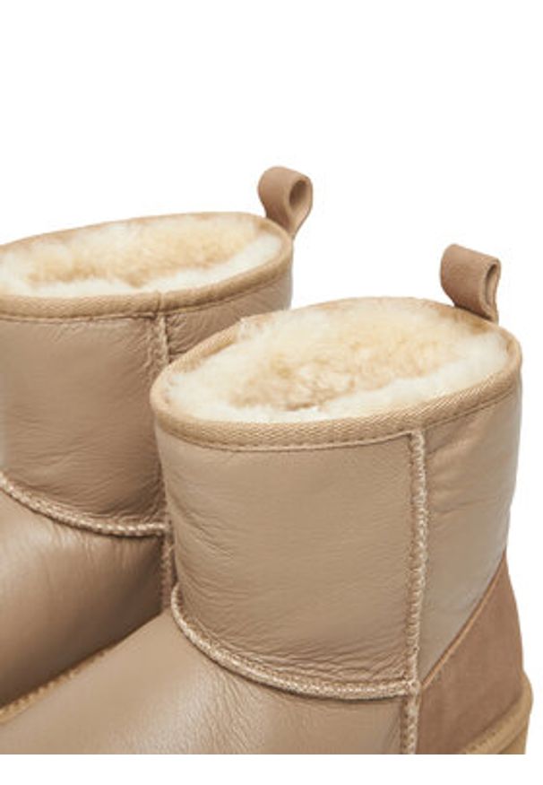 EMU Australia Śniegowce Stinger Mini Flatform Leather W13189 Beżowy. Kolor: beżowy. Materiał: skóra