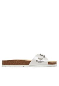 Pepe Jeans Klapki PLS90615 Biały. Kolor: biały. Materiał: skóra