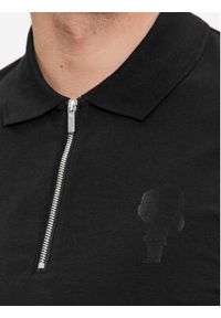 Karl Lagerfeld - KARL LAGERFELD Polo 745400 541221 Czarny Regular Fit. Typ kołnierza: polo. Kolor: czarny. Materiał: bawełna #3