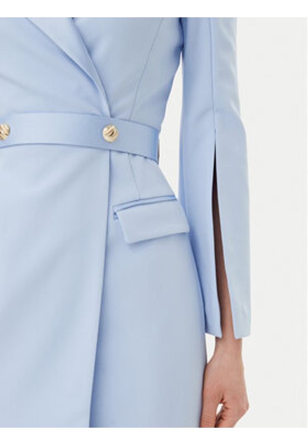 Imperial Sukienka koktajlowa ADAZJAWC Błękitny Regular Fit. Kolor: niebieski. Materiał: syntetyk. Styl: wizytowy