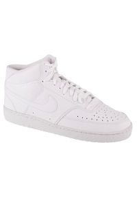 Buty Nike Court Vision Mid DN3577-100 białe. Okazja: na co dzień. Wysokość cholewki: za kostkę. Kolor: biały. Materiał: materiał, syntetyk, guma. Szerokość cholewki: normalna. Model: Nike Court #4