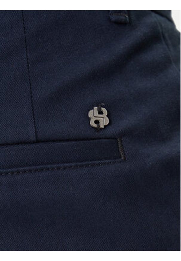 BOSS Spodnie garniturowe C-Genius 50555035 Granatowy Slim Fit. Kolor: niebieski. Materiał: bawełna