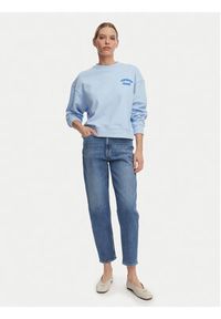 Tommy Jeans Bluza Bubble Logo DW0DW22366 Niebieski jasny Boxy Fit. Kolor: niebieski. Materiał: bawełna #5