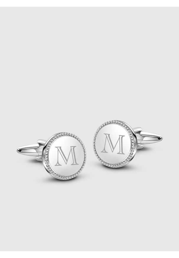 Pako Lorente - PAKO LORENTE – Srebrne spinki do mankietów. Kolor: srebrny