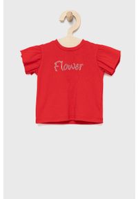 BIRBA&TRYBEYOND - Birba&Trybeyond t-shirt bawełniany dziecięcy kolor czerwony. Okazja: na co dzień. Kolor: czerwony. Materiał: bawełna. Wzór: aplikacja. Styl: casual