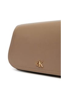 Calvin Klein Torebka Ck Curved Wallet On Chain LV04F1153G Beżowy. Kolor: beżowy. Materiał: skórzane #3
