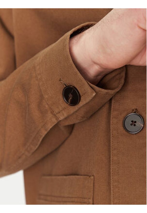 Resteröds Koszula 8243 6263 Khaki Regular Fit. Kolor: brązowy. Materiał: bawełna