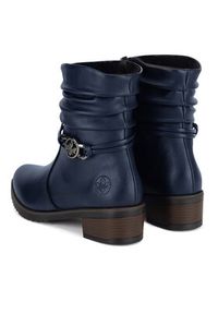 Rieker Botki Y0572-14 Niebieski. Kolor: niebieski. Materiał: materiał #2