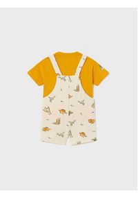 Mayoral Komplet t-shirt i ogrodniczki 1643 Kolorowy Regular Fit. Materiał: bawełna. Wzór: kolorowy