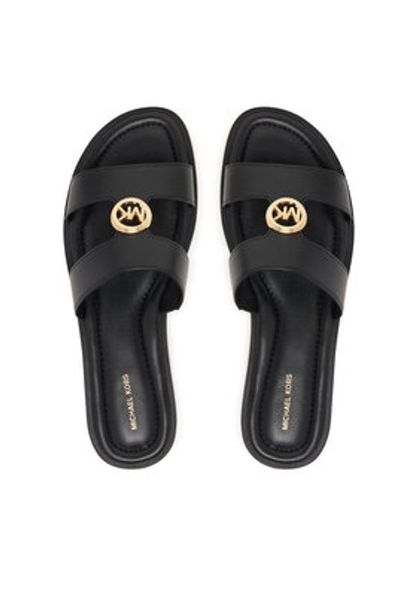 MICHAEL Michael Kors Klapki Ering Flat 40S6ERFS2L Czarny. Kolor: czarny. Materiał: skóra