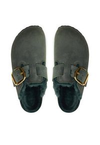 Birkenstock Klapki Boston Bb Shearling Leoi 1028061 Zielony. Kolor: zielony. Materiał: skóra #4